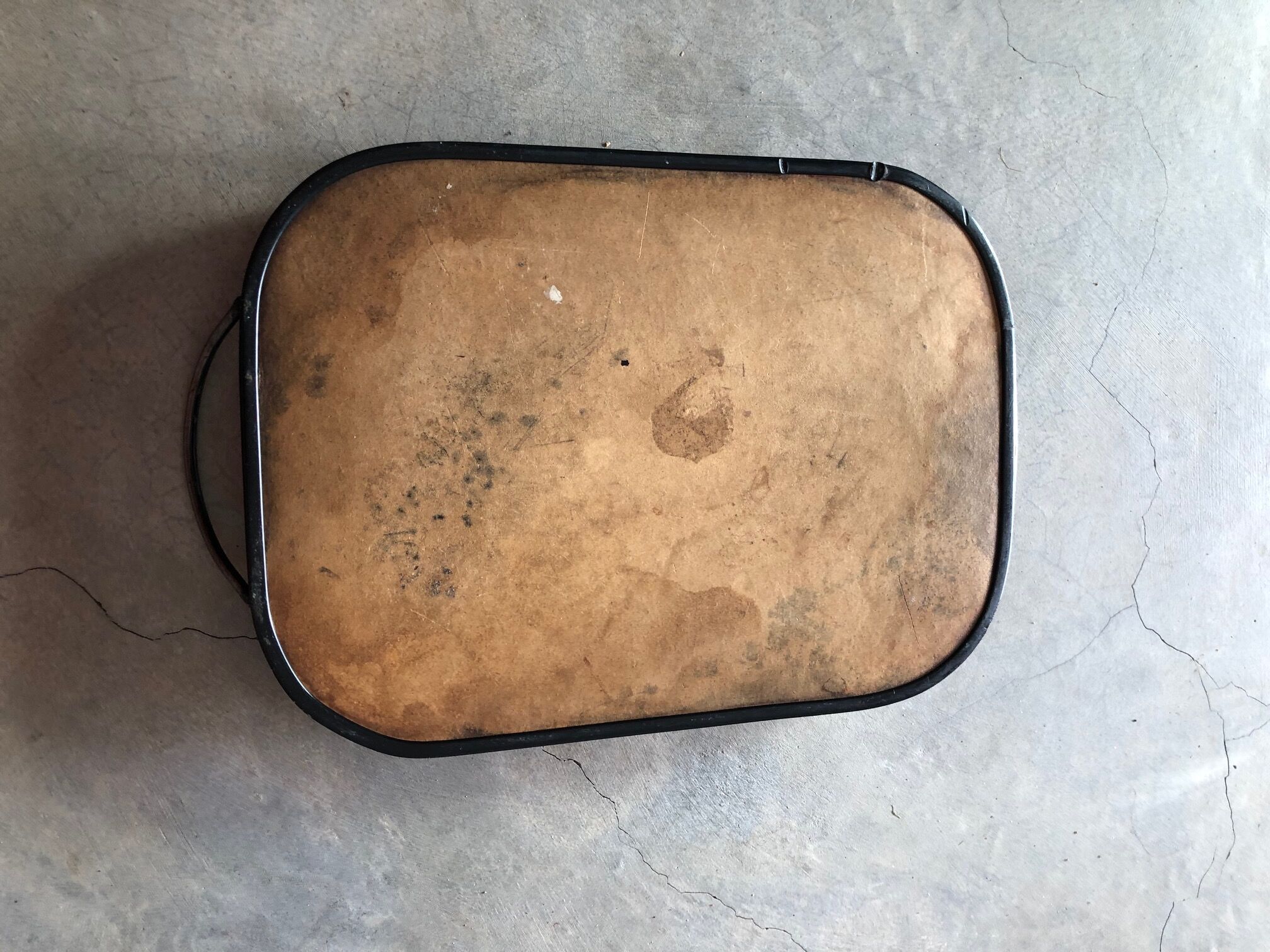 Glass and metal tray 33x24