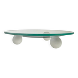 Large Italian glass and spherical frosted glass empty pocket, 1970 design