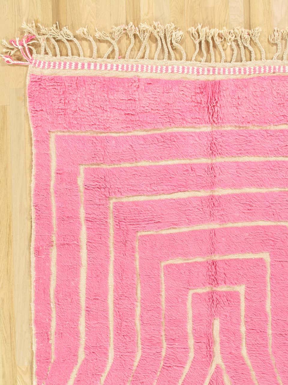 Pink wool rug 300/200cm
