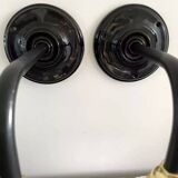 Pair of vintage chiseled glass sconces