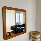 Vintage 70s pine mirror
