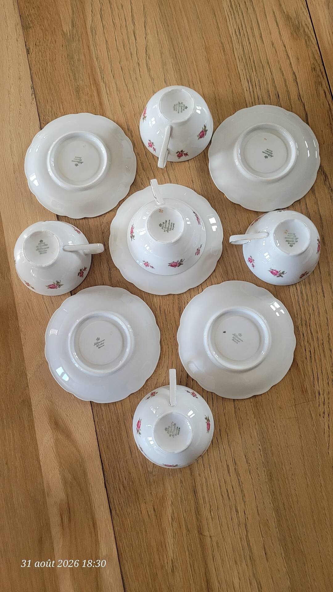 5 cups and saucers Seltmann Weiden Bavaria Model Nora