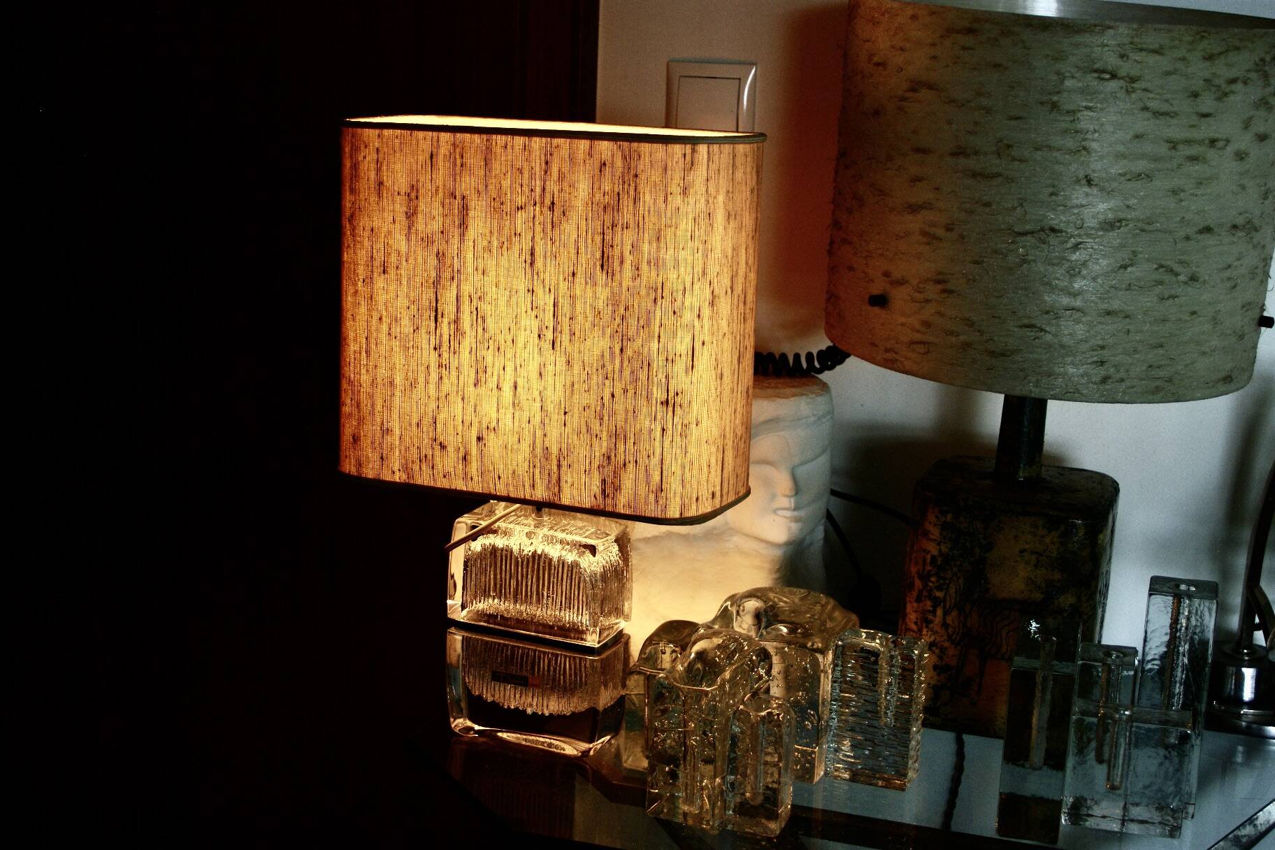 Vintage crystal lamp for the daum house in nancy 1960