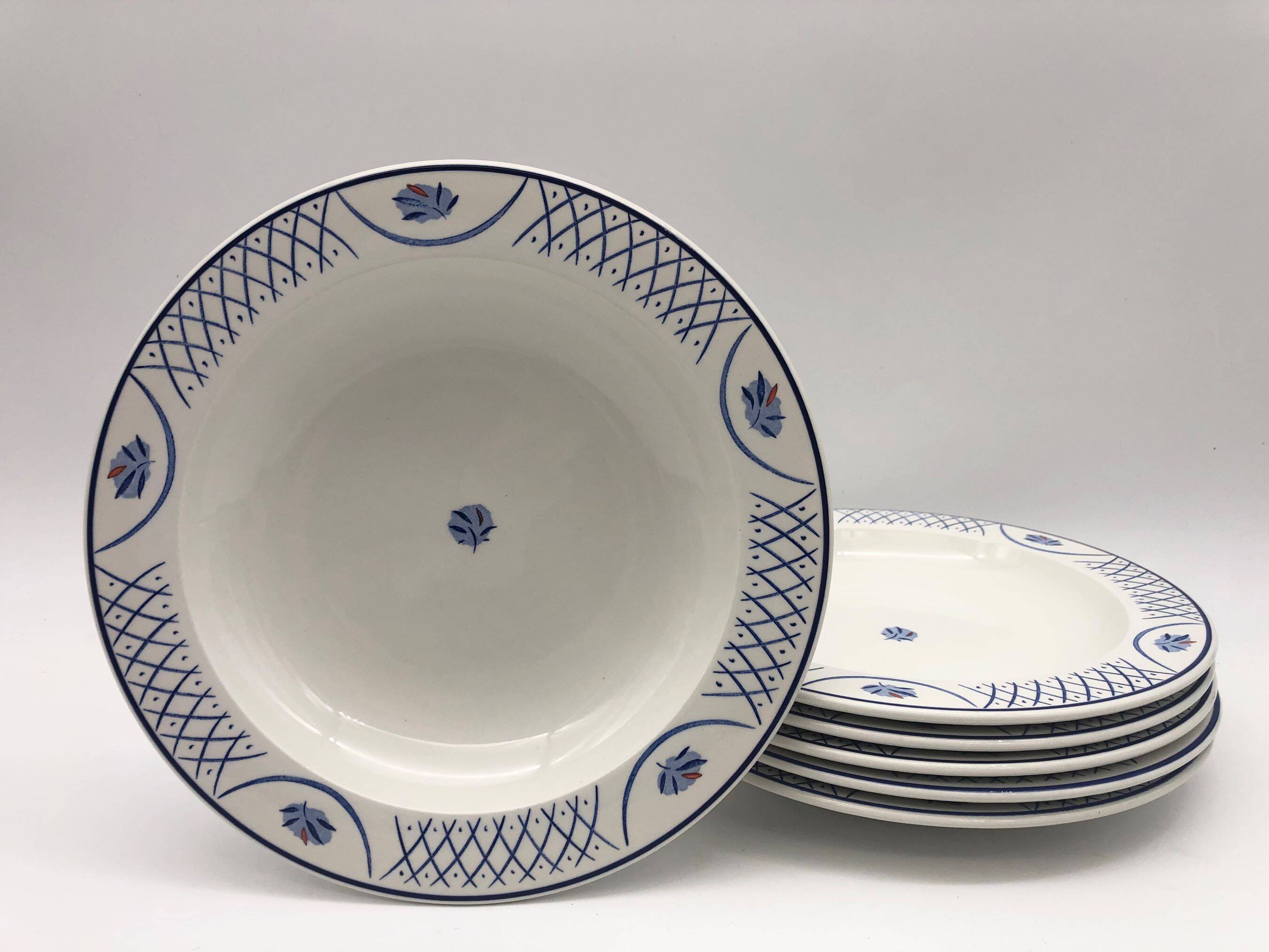 6 Hollow plates stamped "Barton-Made in England"