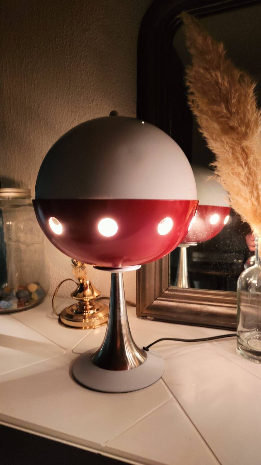 Paire de lampes Space âge cocci ball