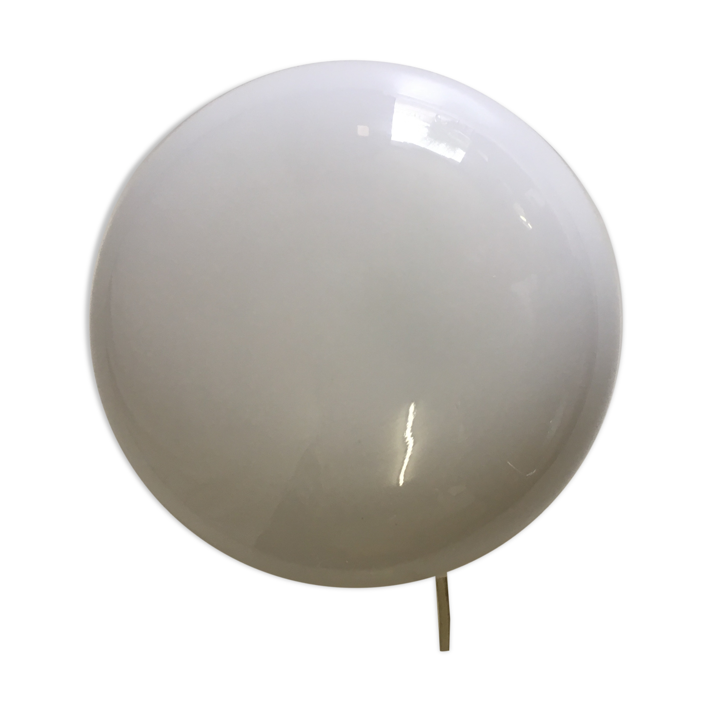 Plafonnier Globe Opaline Vintage Années 60-70 - Diamètre 19.8cm, Occasion, Fabriqué En France