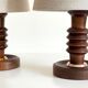 Pair of vintage wooden lamps