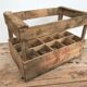 Former VILLA SIMON door bottles x 15 Vintage wooden wine box