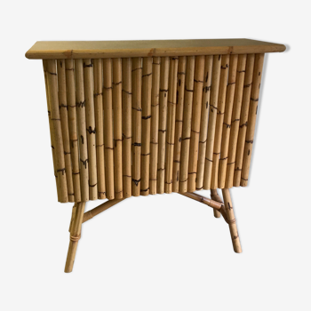 Rattan and bamboo bar - 1960s