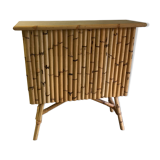 Bar en rotin et bambou années 60