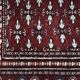 Handwoven red Boukhara oriental rug, 1960s
