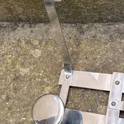 Vintage Wall Mirror with Hooks, Chrome & Mercury Glass, Space Age, 60s/70s