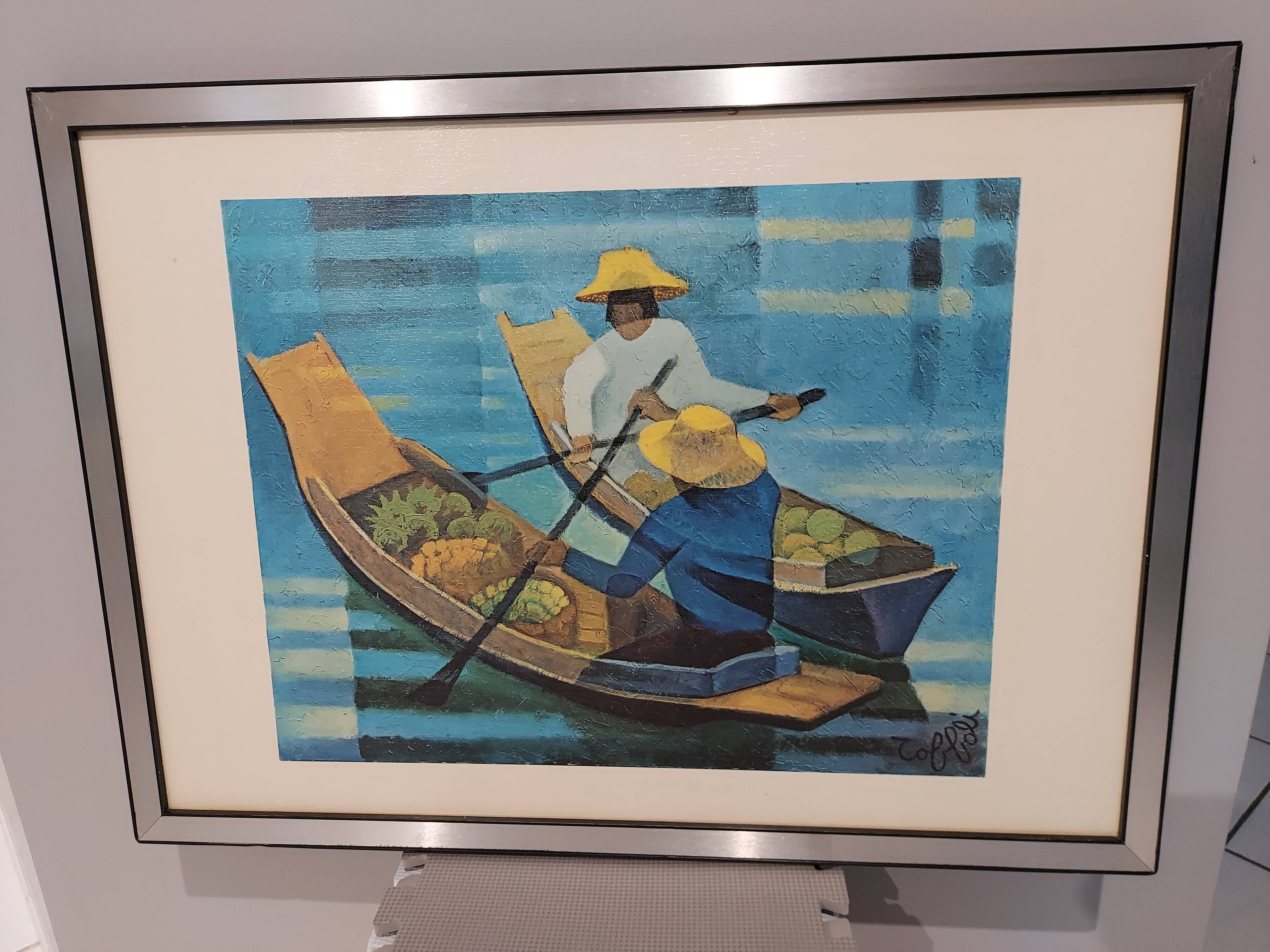 Vintage painting design 1970s