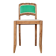 Chaise ancienne rénovée – bois sculpté et dossier vert