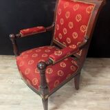 Pair of Empire armchairs in mahogany