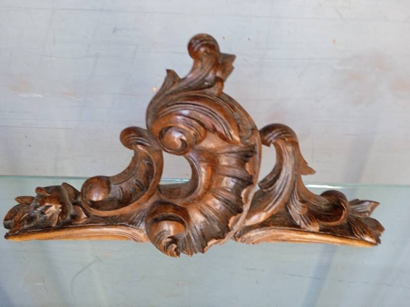 Fronton boiserie bois sculpté st Louis XV ep XIXem