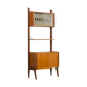 Scandinavian free standing wall unit model Ergo in light teak by John Texmon, Norway 1960s