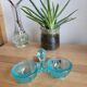 Blue glass saleron