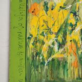 Oil on canvas signed 70's abstract