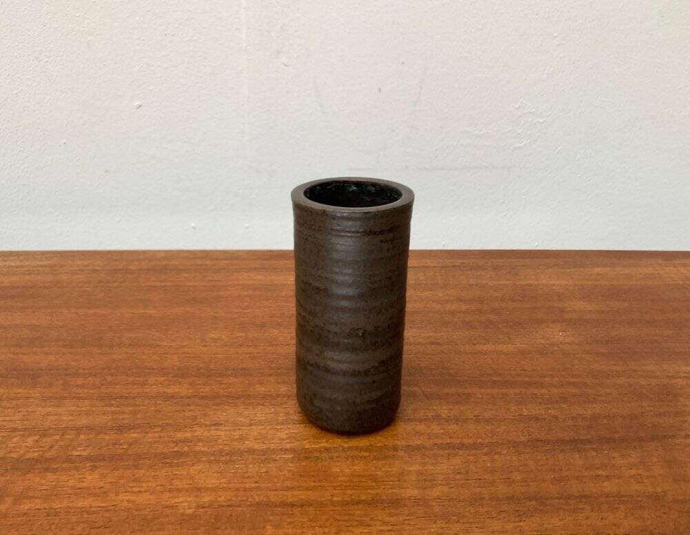 Vase de poterie de studio brutaliste allemand du milieu du siècle de Petra Töpferei, années 1960