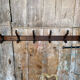 Porte Manteau Vestiaire Mural 6 Patères Bois Courbé Vintage #D740