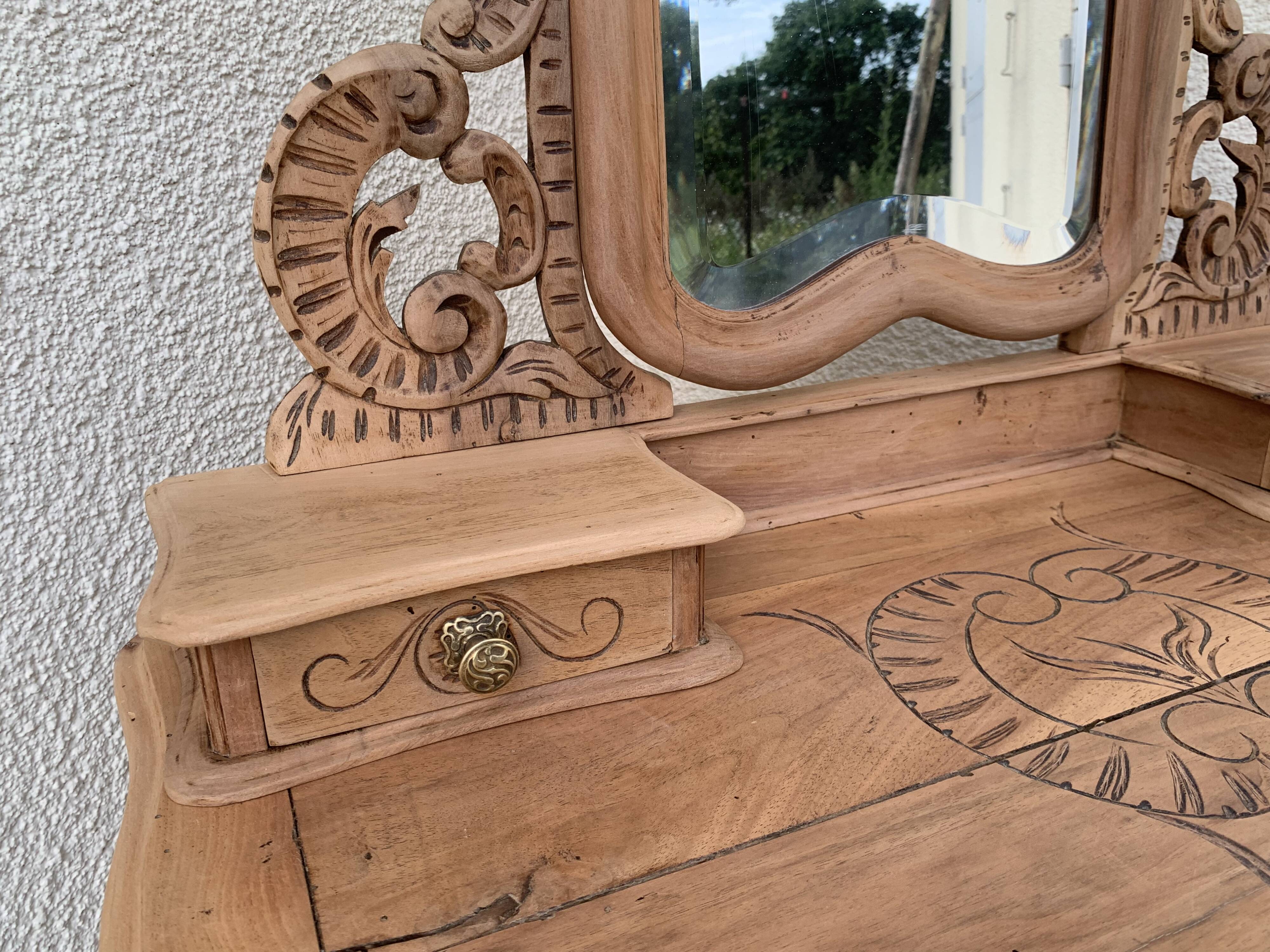 Dressing table raw wood 1900
