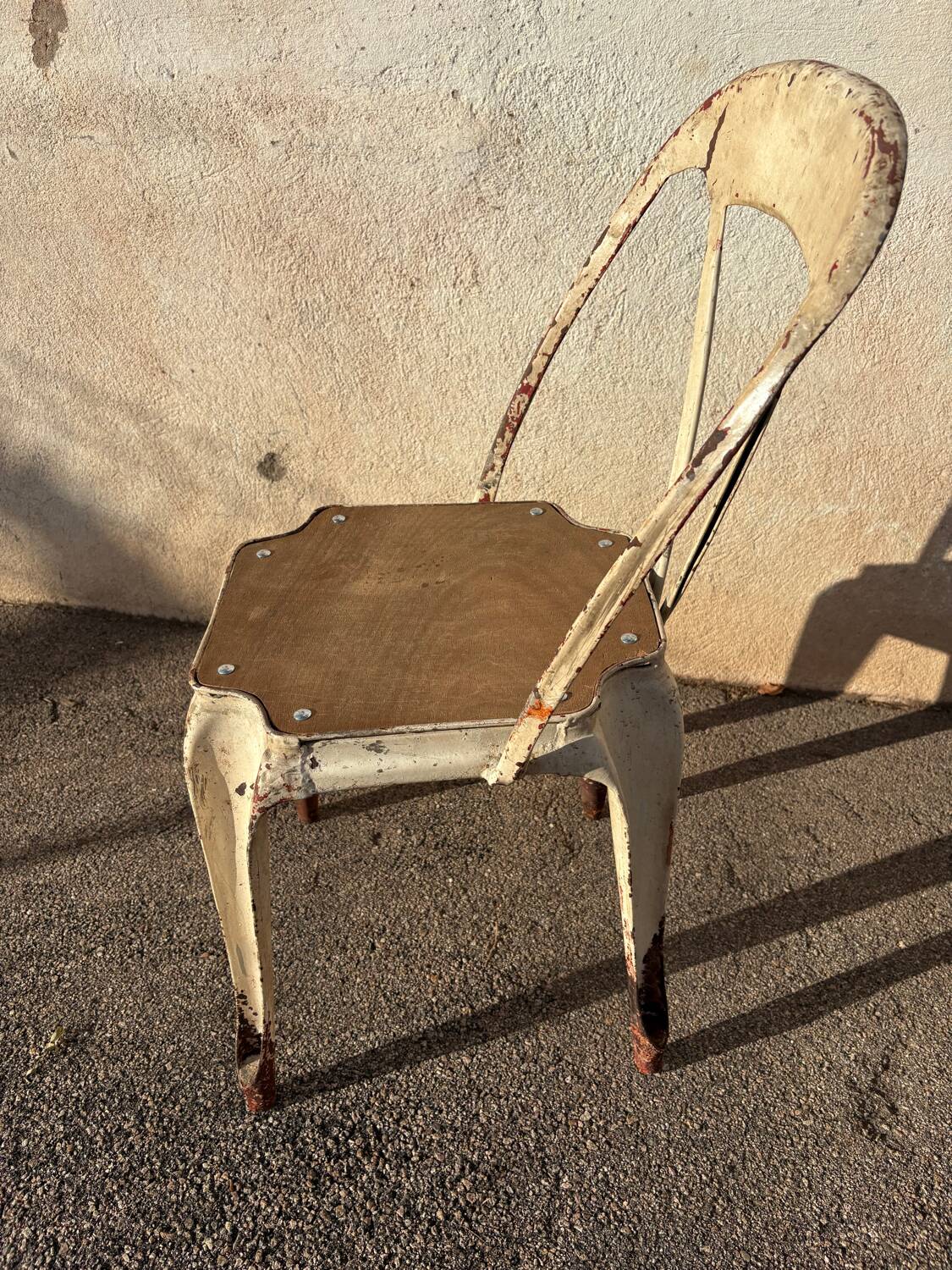 J. Mathieu sheet metal bistro chair