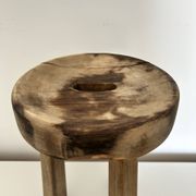 Patinated tripod stool