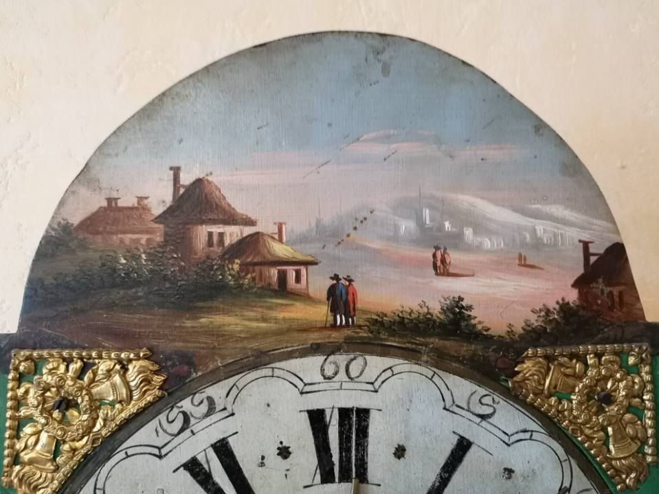 Pendule mouvement horloge hollandaise dite chaise époque 18eme