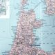 Map of the Netherlands Amsterdam Rotterdam 43x43cm from 1950