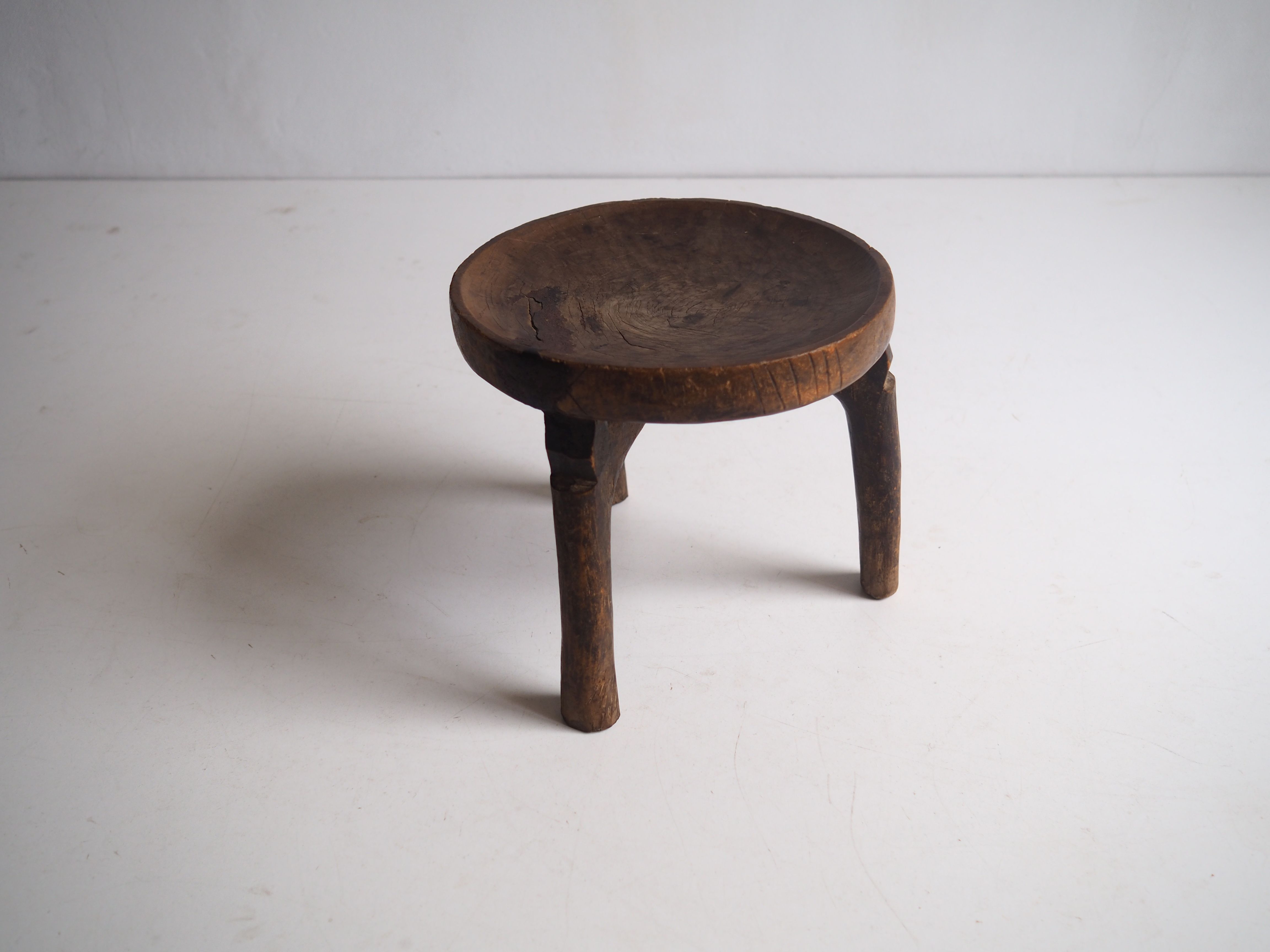 Wa-Hehe tribal carved tripod stool, Tanzania 1950s