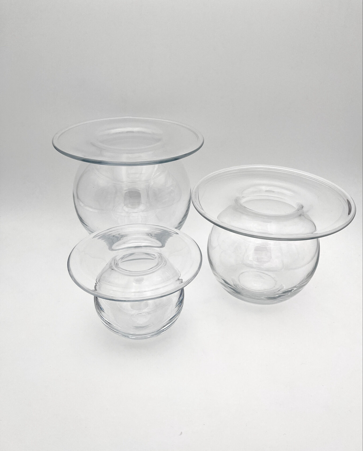 Rare Trio Vases "Saturnus" Nanny Still Riihimäen Lasi 1960