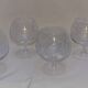 Set of six glasses engraved with crystal grape bunches