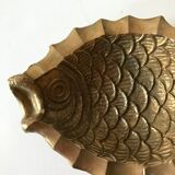 Vintage brass fish trinket bowl