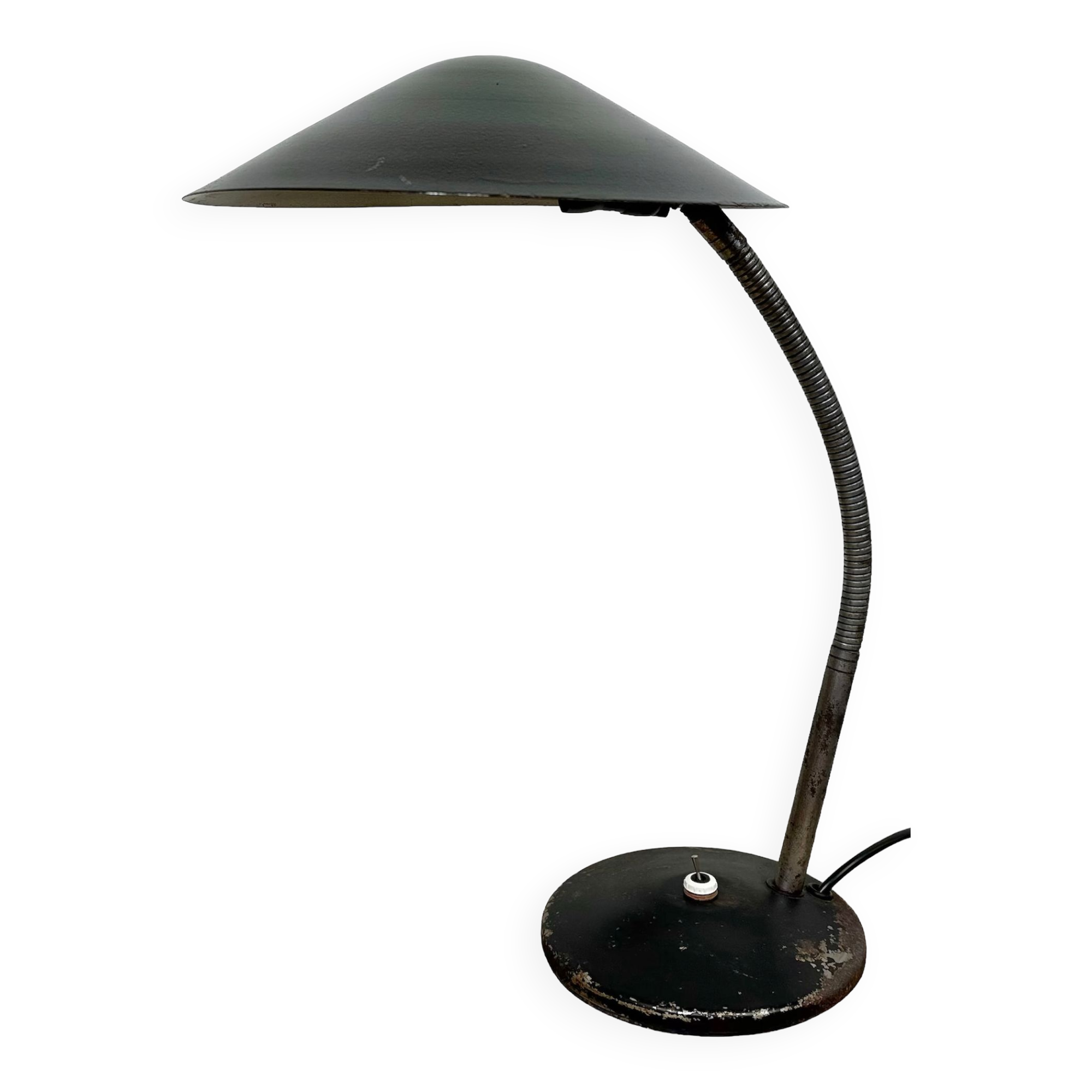 Black Industrial Gooseneck Table Lamp from Instala, 1960s