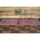 Vintage neutral pink Turkish hand-knotted runner 83x332