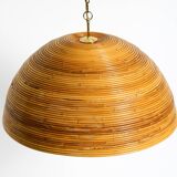 Italian 1970s bamboo ceiling pendant lamp | Ø 72 cm | Vivai del Sud