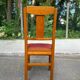 Pair of Art Deco chairs in solid oak and burgundy leather from around 1940.