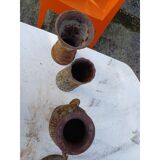 Set of 3 cast iron vases from 1900 from Charleville - Mézières