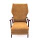 Yellow vintage armchair in bouclé fabric, Denmark, 1960s. After restoration.