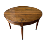 Half moon table in walnut style Louis philippe