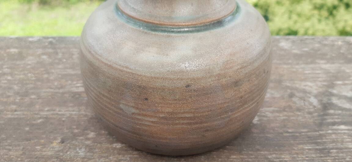 Glazed stoneware ball vase 1970 Philippe Aubert