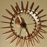 Vintage rattan chandelier 60s
