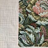Pair of cushion covers, old tapestry and cotton gauze