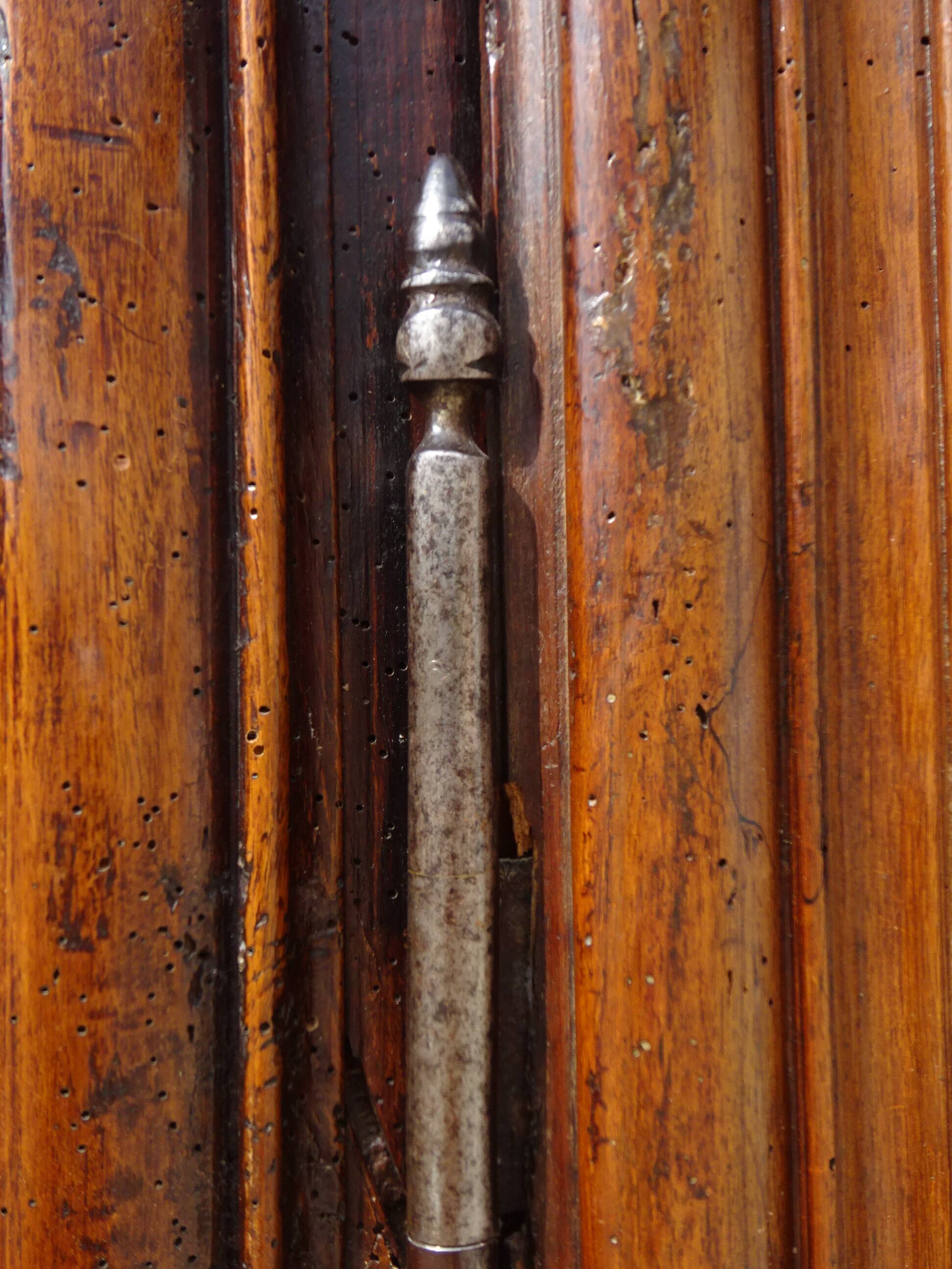 Antique Louis XIII wardrobe in solid walnut