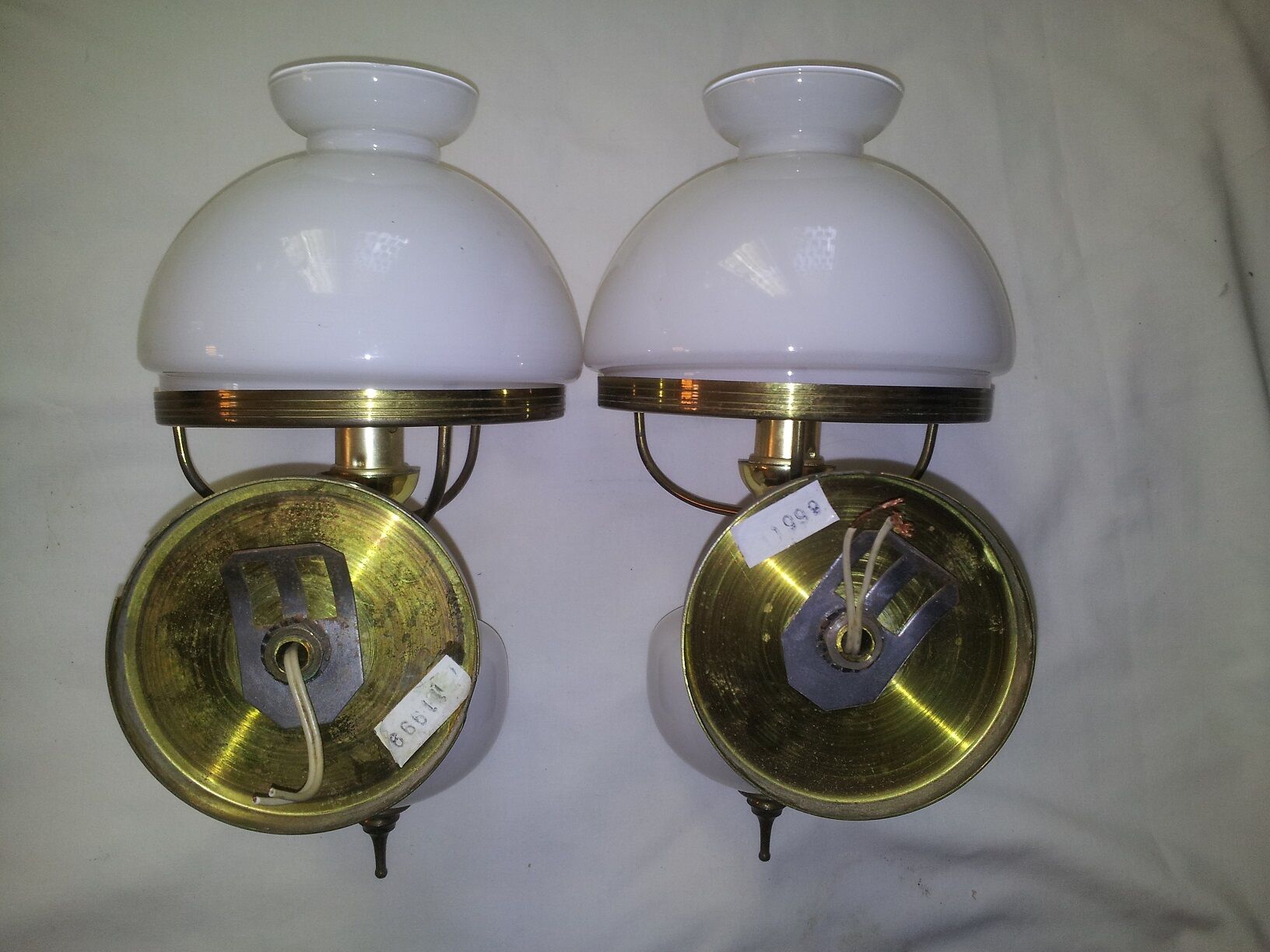 Pair of opaline sconces
