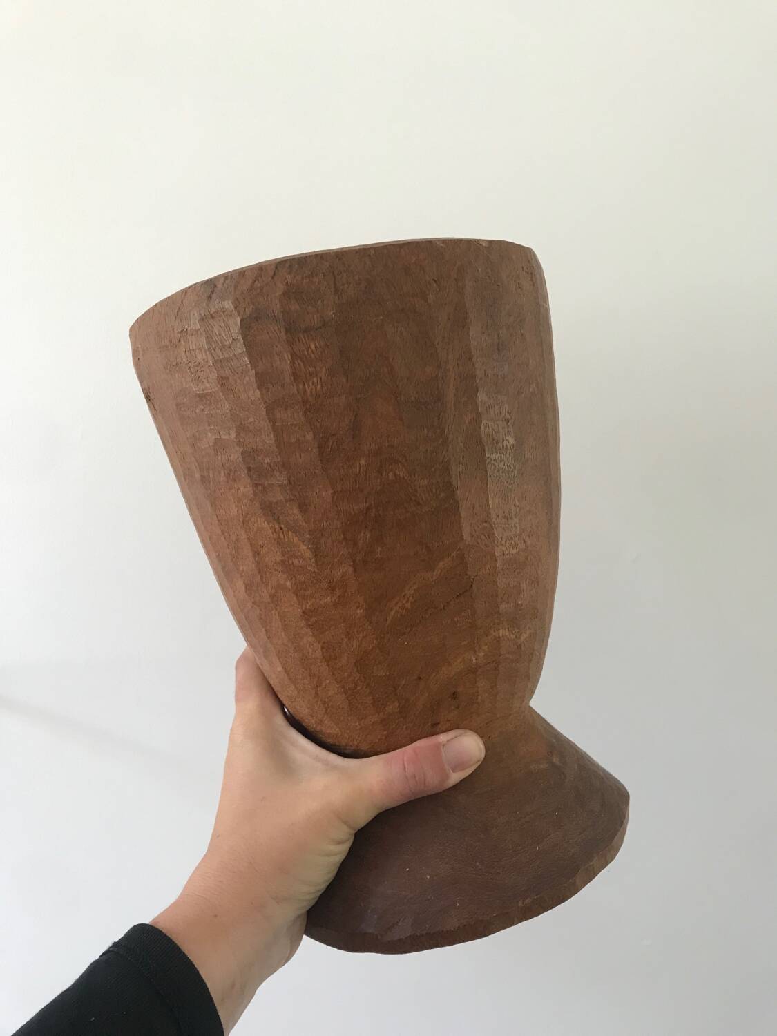 Imposing solid wood pestle and mortar