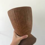 Imposing solid wood pestle and mortar