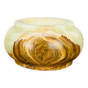 Vintage onyx stone candle holder