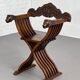 Chaise Pliante Vintage en Bois Sculpté